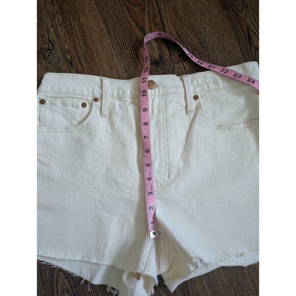 Madewell The Perfect Vintage Mid-Length Jean Short in Canvas Cream Womens 30 - Picture 13 of 13
